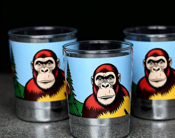 Planet of the Apes Drinking Glasses 1970s