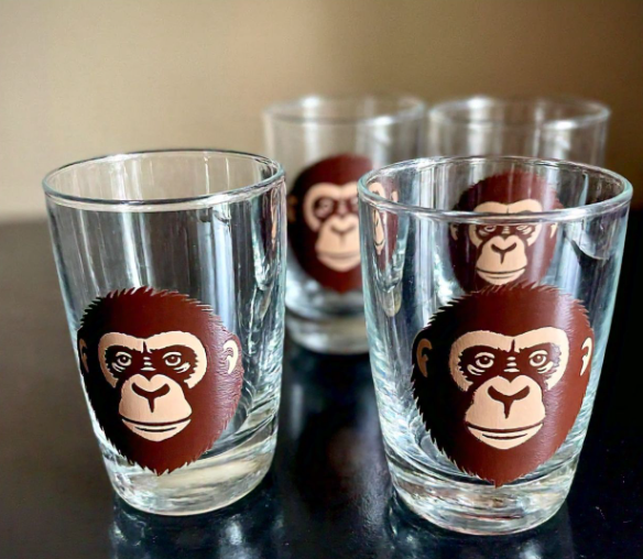 Planet of the Apes Drinking Glasses 1970s