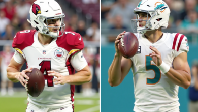 Arizona Cardinals vs Miami Dolphins Match Player Stats