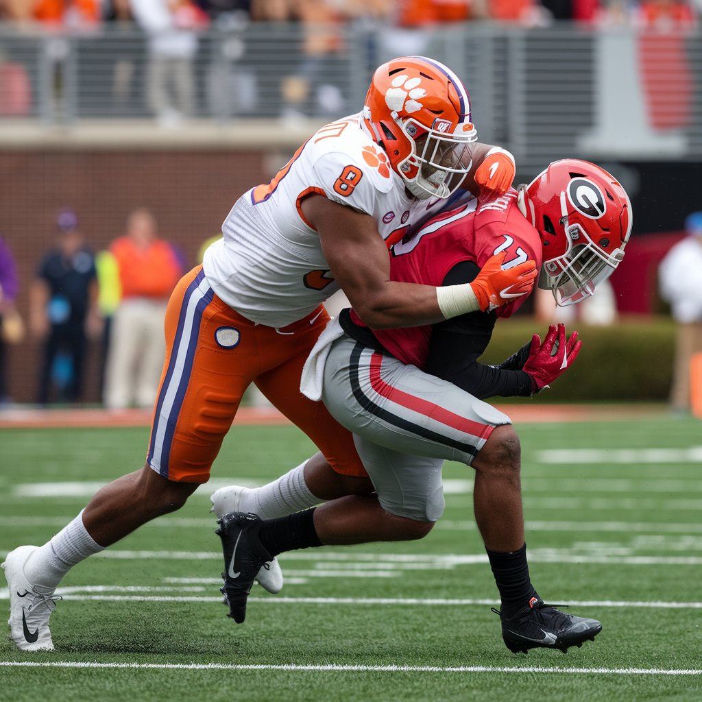 Clemson Tigers Football vs Georgia Bulldogs Football Match Player Stats