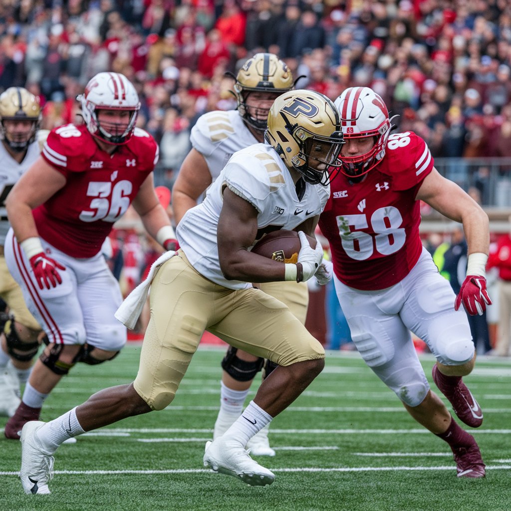 Purdue Boilermakers Football vs Wisconsin Badgers Football Match Player Stats