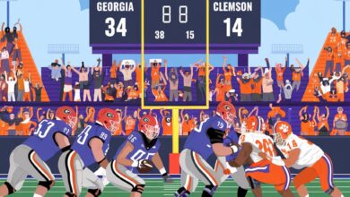 Clemson Tigers Football vs Georgia Bulldogs Football Match Player Stats