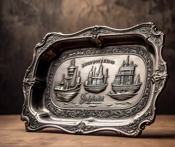 Newport News Shipbuilding Tray Pewter